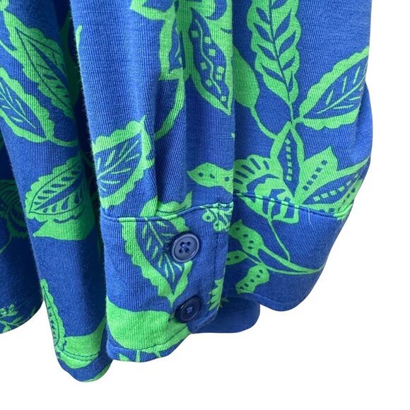 BELLE Kim Gravel Blue Floral Top Plus Size 5X Stretch V-Neck Tunic Tee - Picture 7 of 9